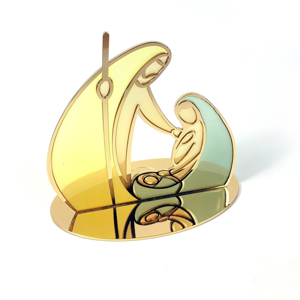 Hallmark Stained Glass Candle Holder Christmas Nativity Scene Battery Only READ
